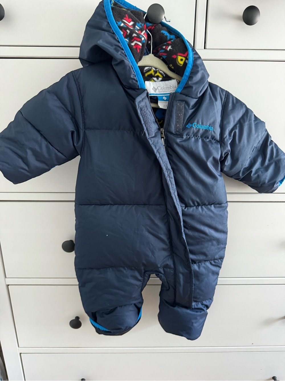 Columbia Navy Blue Infant Insulated One-Piece Snowsuit